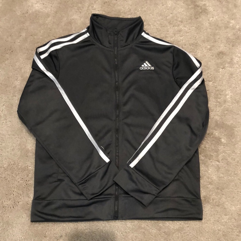 Grey addidas track jacket